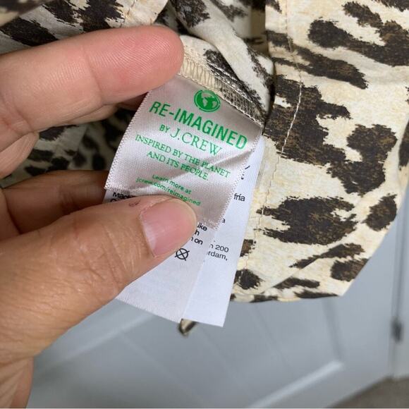 J crew leopard puff sleeves‎ shirt size small - Picture 3 of 7
